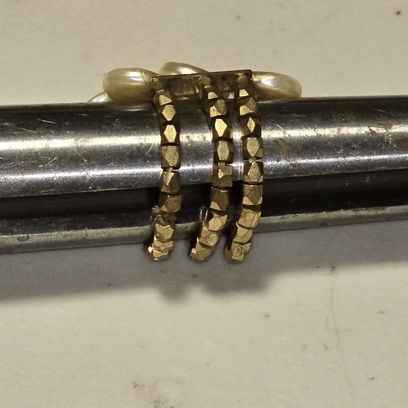 Handmade Three Layer Stretchy Faux Pearl Ring 22 - Picture 2 of 4